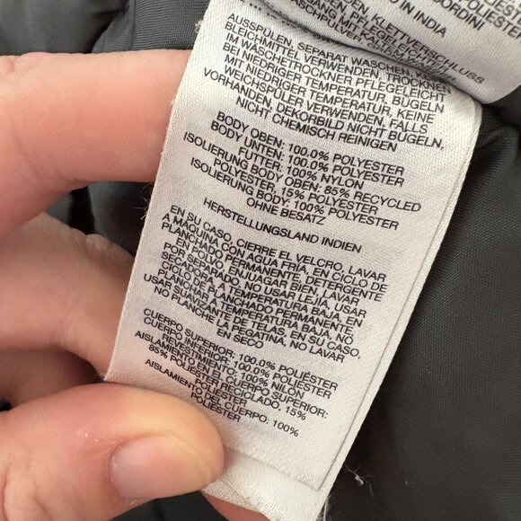 COLUMBIA Grey Black Camo Winter Jacket Size Small 8 Coat Snowsuit Snow Hood - Picture 7 of 10